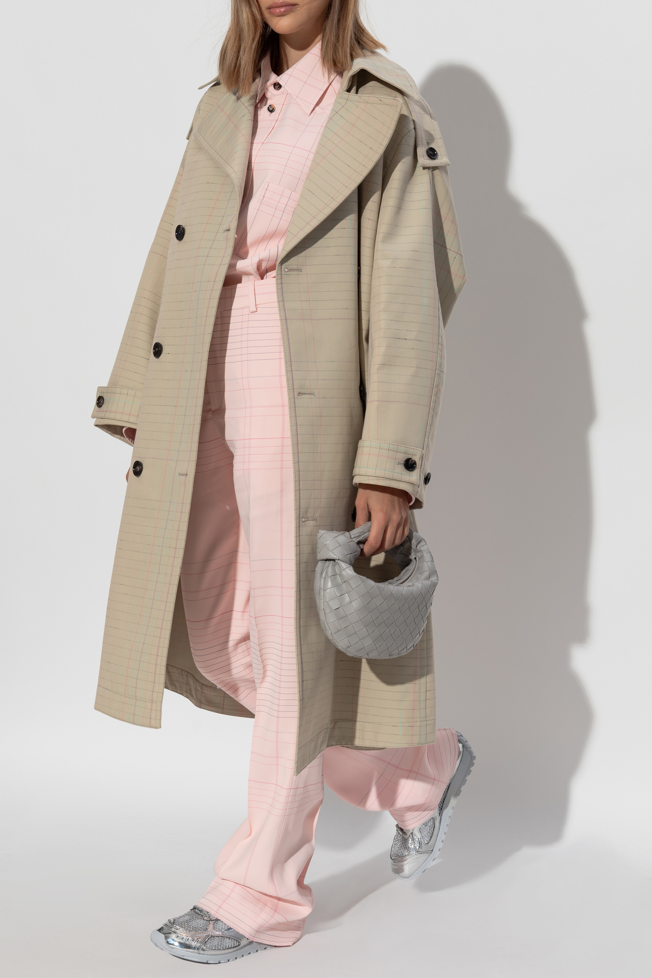 Bottega Veneta Plaid Pattern Pants | Women's Clothing | Vitkac